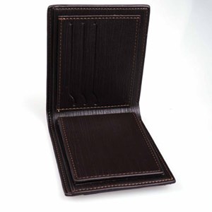 Portefeuille de poche en cuir véritable avec fonction antivol fermeture à glissière broderie et décoration de perles courte longueur - Product Image 2