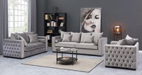 Offre Spéciale : Ensemble de Canapés Chesterfield du Royaume-Uni, Cadre en Bois Massif, Design Moderne, Canapé-Lit en Tissu avec Rangement, Meubles de Salon