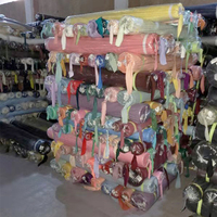 Tissu en satin sergé de coton de qualité B 100% pour hommes Tissus tissés teints unis Lots de stock de fils peignés pour filles garçons Styles africains