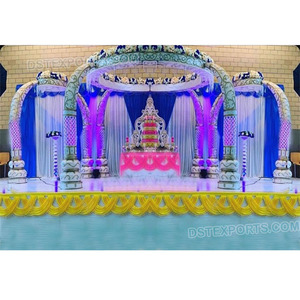 Elegante boda tronco Pilar Mandap Malasia boda india elefante colmillo Mandap elefante dientes estilo azul boda Mandap - Product Image 1