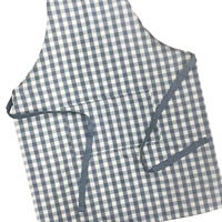 WUJI Tablier de Chef Moderne Toutes Saisons à Carreaux 100% Polyester Sans Manches Personnalisable Léger 34.5x27" pour le Nettoyage