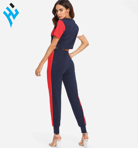 Pantalones de correr ajustados con logotipo personalizado para mujer, chándal de 100% algodón colorido, estilo lujoso, temporada de verano, venta al por mayor - Product Image 5