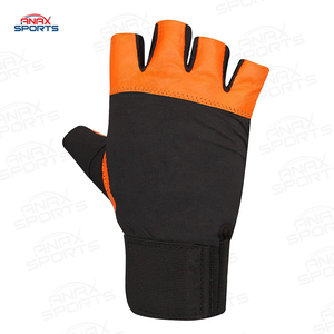 Guantes de gimnasio de cuero de muñeca larga de nuevo estilo para hombre, guantes de ejercicio de entrenamiento físico cruzado transpirable para entrenamiento - Product Image 2