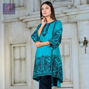 Kurtis de broderie en coton faits à la main pour adultes 2025 vêtements de fête traditionnels indiens Salwar Kameez - Product Image 2