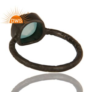 Nouvelle arrivée, fournisseur de bagues en argent 925, bague en chalcédoine aqua à facettes, bijoux, collection classique - Product Image 3