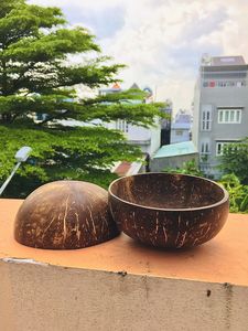 ชามปั่นมะพร้าวธรรมชาติขัดเงาออกแบบโลโก้ได้ตามต้องการเป็นมิตรต่อสิ่งแวดล้อมสำหรับเดินทางไปตั้งแคมป์ผลิตในเวียดนาม - Product Image 5