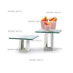 ที่ตั้งโชว์บุฟเฟ่ต์ชุดสี่ขนาดที่แตกต่างกันแท่นวางเค้กทรงสี่เหลี่ยมผืนผ้า - Product Image 5