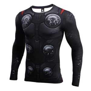 Camiseta de Compresión Sublimada con Patrones Polinesios y Logotipo Personalizado, Manga Larga, Protección UV y Antibacteriana - Product Image 1