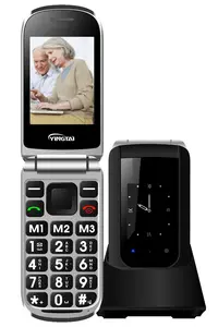 YINGTAI 2.4 inç çevirme yaşlı cep telefonu GSM dört bant çift SIM Telefone FM SOS unlocked çift ekran kıdemli telefon 2G düğme