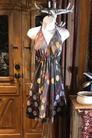 Robe en soie vintage pour femmes, robe courte ethnique de plage, robe de festival