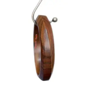 Geschnitzte kurvige handgemachte Holz Armreif Holz Armband Schmuck