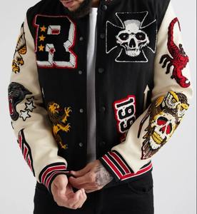 OEM Service Best Quality Customized Made <b>Men</b> Letterman <b>Jackets</b> 100% Polyester Collage <b>Jackets</b> - Product Image 6