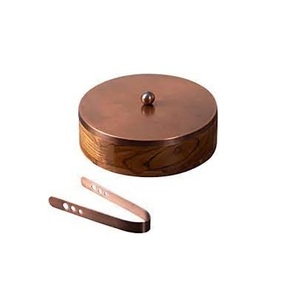 กล่องและร้านอาหาร Chapati Roti ทำจากไม้แนวชนบท,ผลิตภัณฑ์ขัดเงาแฮนด์เมดพร้อมฝาทองเหลือง - Product Image 3