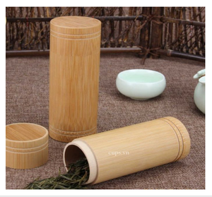 Conveniente y respetuoso con el medio ambiente, taza de bambú/botella tallada, decoración de datos dorados, mantiene el calor de Vietnam - Product Image 2