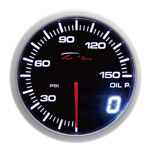 เกจวัดแรงดันน้ำมันแบบสองหน้าจอขนาด 52 มม. สำหรับเครื่องบินขนาดเล็ก ยี่ห้อ D racing - Product Image 1