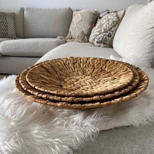 ถาดไม้ผักตบชวาทอสีน้ำตาลแนวโบฮีเมียนถาดเสิร์ฟเป็นมิตรกับสิ่งแวดล้อมถาดสำหรับวางบนโต๊ะในห้องครัว - Product Image 6