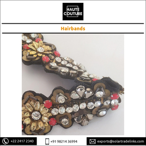 Bandeaux pour femmes et filles, tenue en métal doré, artisanal à la main, avec fleurs en or,, prix en vrac - Product Image 3