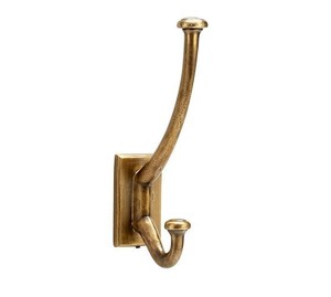 Antique Bronze Double Crochet Mural En Métal - Product Image 1