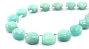 Natural Amazonite Gemstone 16 Pieces Smooth Heart Shape Briolette Beads for DIY Bracelet Necklace Jewelry Making - Product Image 5