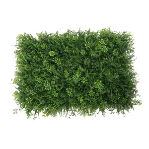 SL-5442 室内室外优质人造黄杨木垫 UV 安全草墙板具有蕨类植物草