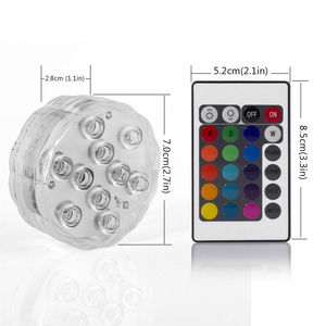 LED bajo el agua luces de la fuente 16 colores RGB sumergible piscina luces con Control remoto - Product Image 2
