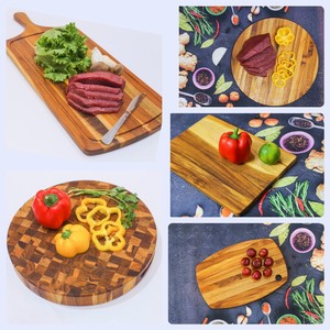 Acacia Wood Chopping Boards Block <b>End</b> Grain Cutting Board Kitchen Wooden OEM Customized Hot Box Wrap Logo Time Packing Piece - Product Image 4