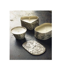 Contenedor de velas de almacenamiento de cera de cobre de Navidad con tapa dorada, para el hogar Decoración elegante, suministros de iluminación para decoración festiva - Product Image 4