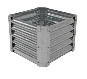 Maceta de cama de jardín elevada de metal ovalado galvanizado para uso decorativo de jardín - Product Image 5