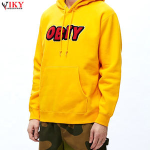 Sweats à capuche pour hommes Custom Your Own Logo in Chenille Embroidery Hoodie Cotton Pullover Hoodies - Product Image 3