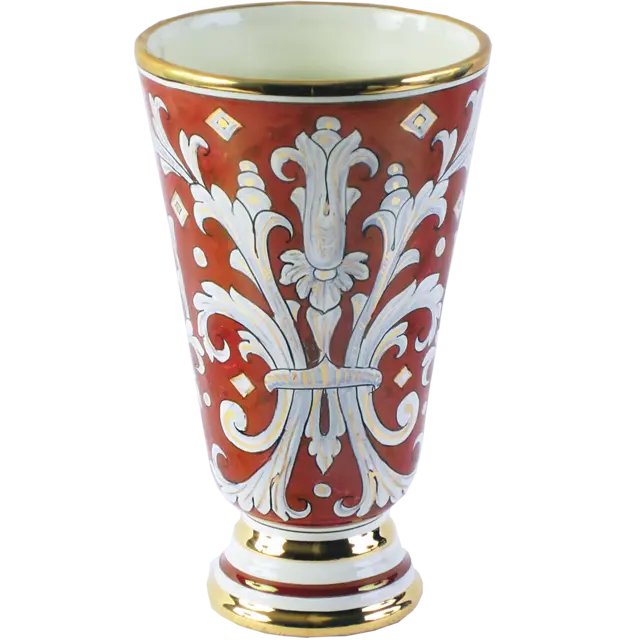 Italian陶芸家の装飾イタリアスタイル25センチメートルセラミック花瓶手で塗装Italy純金