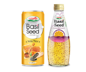 Boisson naturelle aux graines de basilic 250ml en canette aluminium – Infusion fruitée rafraîchissante, texture moelleuse, riche en fibres, prête à boire - Product Image 4