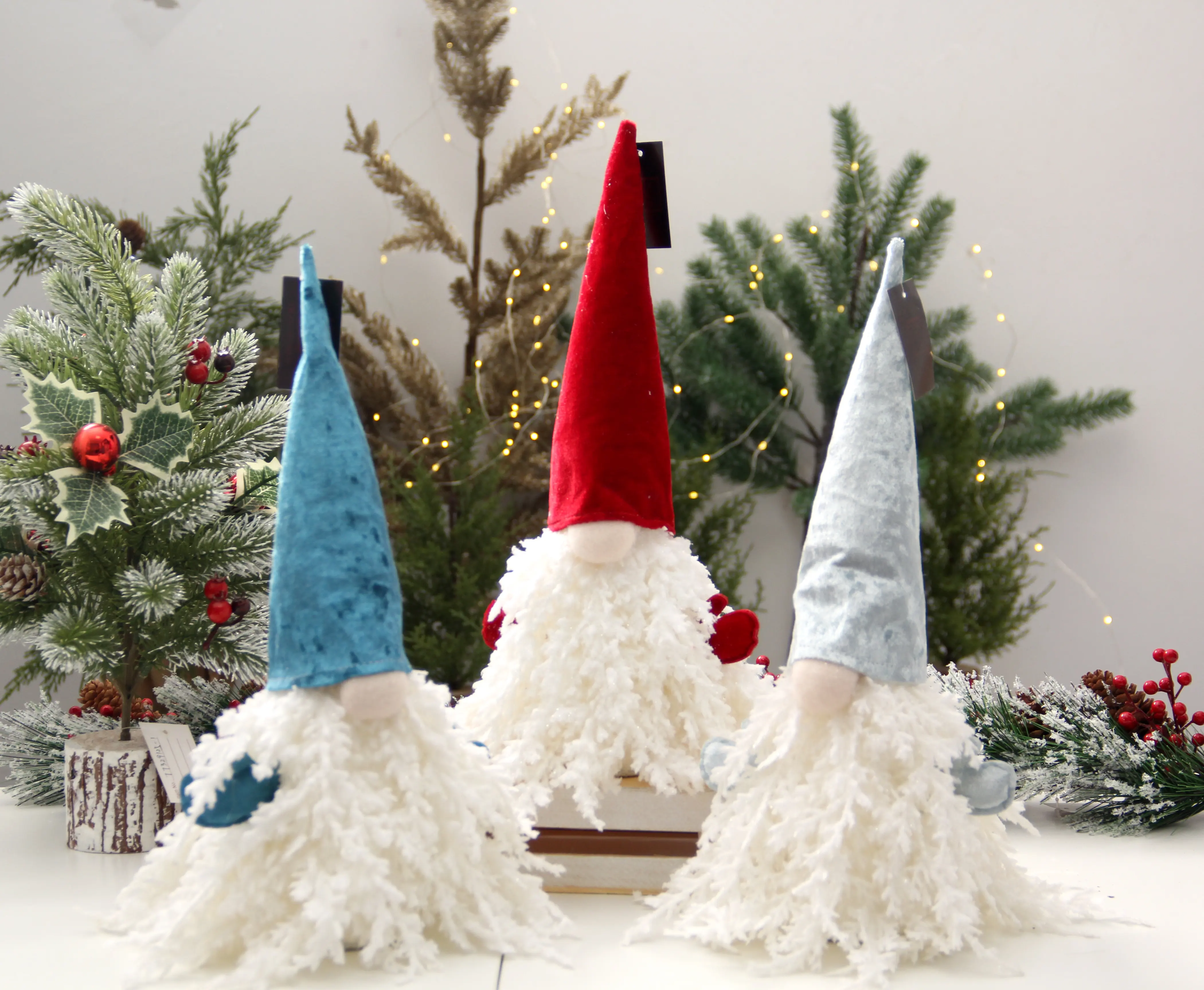 2022 New Arrivals Glitter Snow White Pyroar Plush Christmas Elf Doll Christmas Gnomes Sublimation Blanks Ornaments
