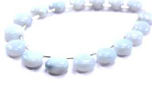 High Quality 17-Piece 10mm Natural <b>Blue</b> <b>Opal</b> Briolette Beads Smooth Loose Crystal Stones for DIY Jewelry Making - Product Image 5