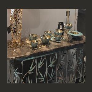 Ensemble complet de brûleur à bakhoor et encens en laiton pur, à usage religieux traditionnel, avec plateau parfumé à la lavande et au thé, et plateau à noix - Product Image 4