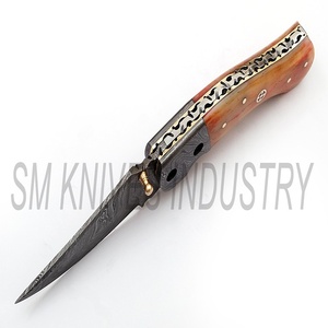 Couteau de poche pliant de damas fait à la main, couteaux Sm Knives industriel (smk1254) - Product Image 3