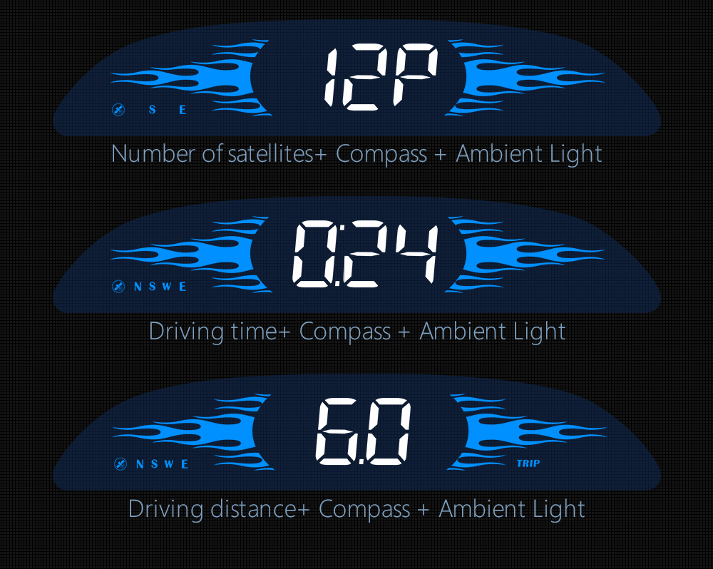 GPS Speedometers Head Up Display G2 model Car HUD Display