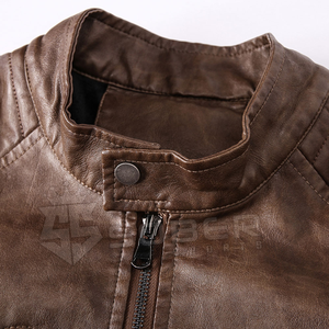 Chaquetas de Cuero Genuino para Hombre con Logotipo Personalizado al por Mayor, Chaquetas de Invierno Impermeables y Transpirables de Tela de Lona Ecológica con Servicio OEM - Product Image 2