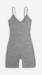 Femmes 1 pièces couleur unie pyjama ensemble Spaghetti sangle haut caraco avec ourlet à volants Shorts décontracté tricot Polyester vêtements de nuit vêtements de détente - Product Image 5