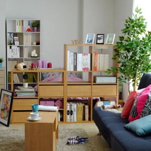 Living room furniture storage <b>shelf</b> with drawer - Product Image 3