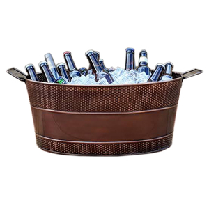 Cuve à vin en métal pour bar Cuve à vin en métal de haute qualité Design pointillé en relief Boisson anti-fuite - Product Image 1