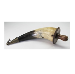 Tapa de cuero con bocina de polvo y tapa de madera, soporte de cinturón de cuero para artículos de fiesta, oferta - Product Image 1