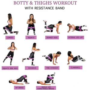 Bandas de resistencia para las piernas y los glúteos, lazo de resistencia antideslizante, banda elástica para Fitness circular (juego 3) - Product Image 4