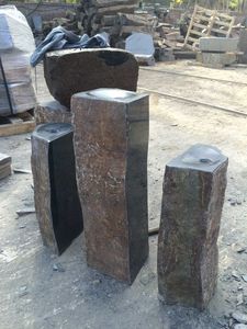 Fontaine d'eau décorative de pilier de basalte de roche naturelle d'extérieur pour <span class=keywords><strong>les</strong></span> parcs pelouse arrière-cour - Product Image 6
