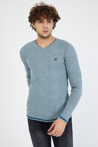 เสื้อสเวตเตอร์แขนยาวสำหรับผู้ชาย,เสื้อสีพื้นแฟชั่นใหม่แบบสั่งทำ - Product Image 2