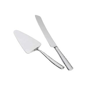 Servidor de pastel de acero inoxidable hecho a mano, juego de vajilla con mango largo hecho a mano, servidor de pastel pulido de plata - Product Image 1