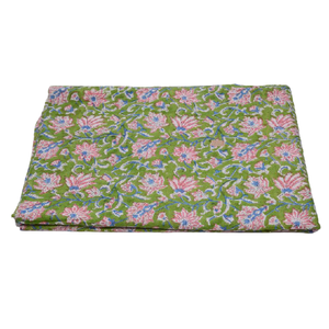 100% Cotton Indian Style Floral Hand Block Printed <b>Fabric</b> Woven Technique For Women's Clothing Robes Bags Girls Boys Accessories - Product Image 5