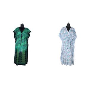 Imprimé sans manches coton indien long caftan 2025 robes populaires Top qualité main bloc imprimé Floral Design caftan taille libre - Product Image 1