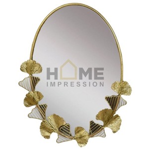 Material de ratán, espejo de lujo de Metal ovalado, espejo de Metal de montaje en pared de diseño más elegante, uso doméstico hecho a mano a precio atractivo - Product Image 5