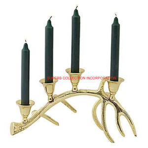 <b>Brass</b> Plated Custom Antler Handmade Christmas <b>Candle</b> Stick <b>Holder</b> - Product Image 2