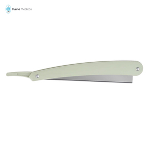 เครื่องโกนหนวดมือแบบมืออาชีพขอบตรงสแตนเลสคมมีดโกนพับได้พร้อมใบมีด2สี - Product Image 4